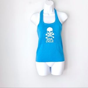 Lululemon Run Swiftly Tech Racerback Shortcut SoulCycle Skull Tank Top Blue 4